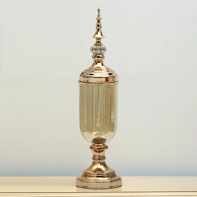 Glass Vase Set Crystal Ornaments, Modern Minimalist, American Flower Arrangement, Dining Table Living Room House Home Decoration
