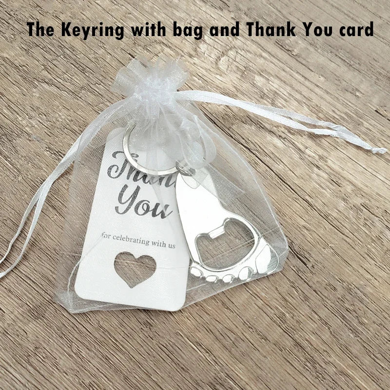 Personalized Baby Foot Favor – Custom Bottle Opener Keychain