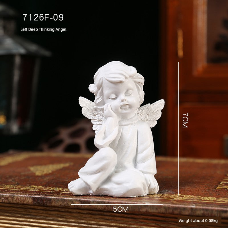 Angel Portrait Sculpture Resin Scandinavian Living Room Decoration