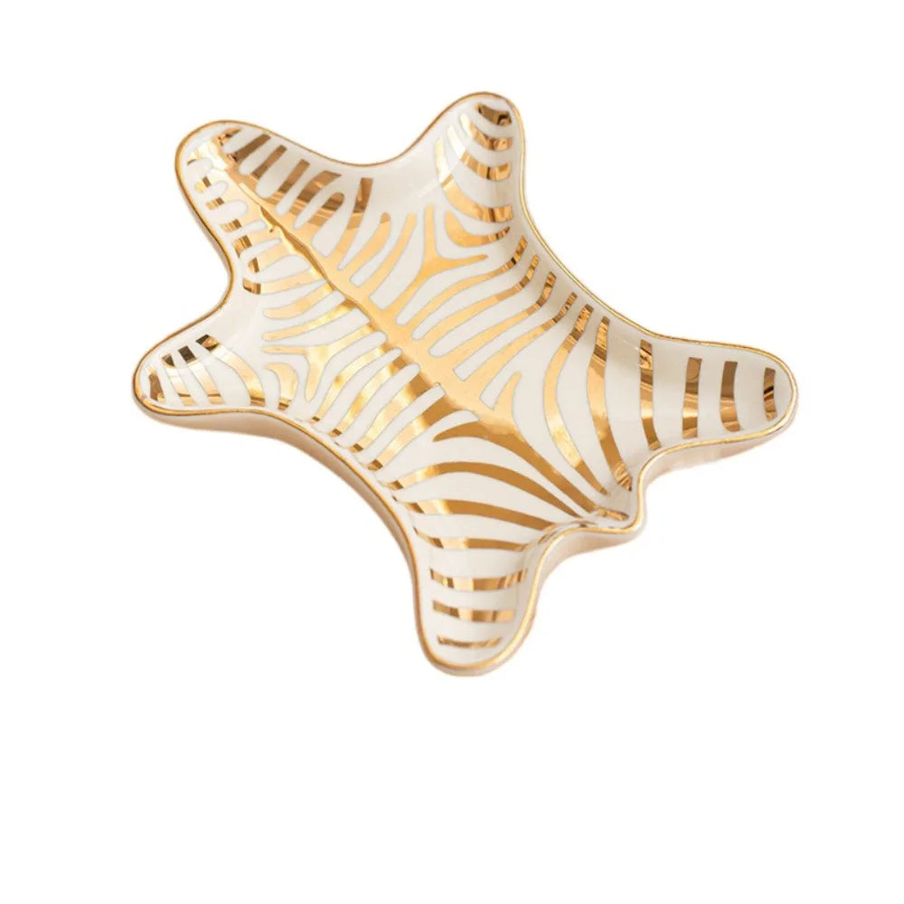 Desktop Ornament Ceramic Jewelry Tray Creative Portable Bathroom Storage Tray Simple Multi-Function Storage Plate Food