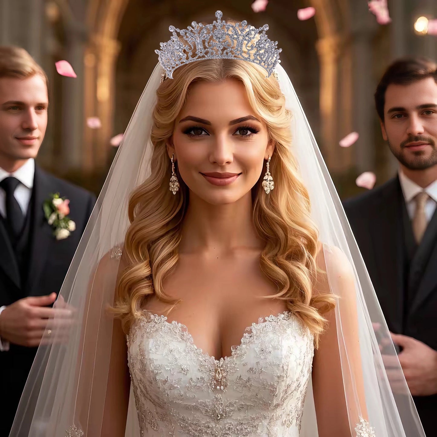 Luxury Crystal Rhinestone Tiaras And Crowns For Queen Princess Bride Wedding Diadems Women Hair Accessories