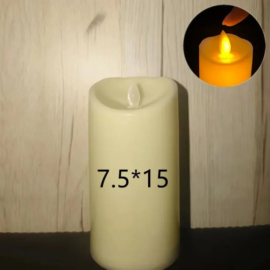 PaaMaa LED Electric Candle Lamp Swing Flameless Candles Battery Powered Candles for Wedding Decor Birthday Party Supplies