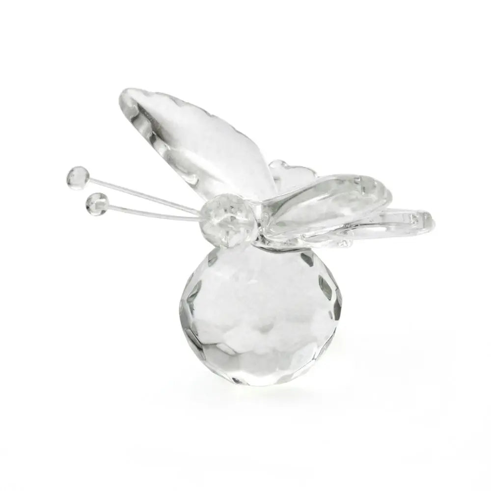 Creative White Crystal Crystal Butterfly Cute Handmade Miniature Figurines Vivid Glass Art Crystal Crafts Birthday