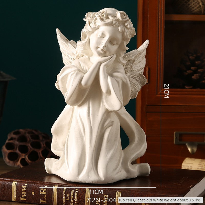 Angel Portrait Sculpture Resin Scandinavian Living Room Decoration