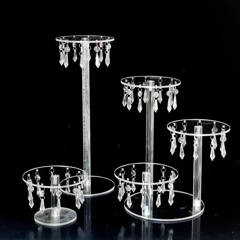 Table Wedding Rotating Acrylic Cake Stand Dessert Display For Birthday Party Decors