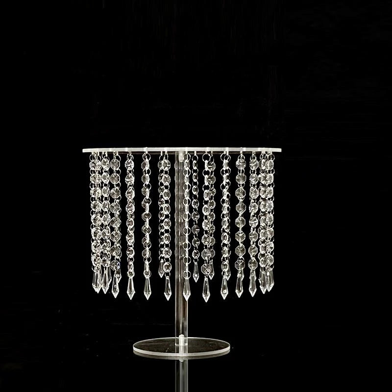 Acrylic Cake Stand Wedding Table Centerpiece Cup Cake Display Shelf Crystal Road Lead For Event Party Decoration