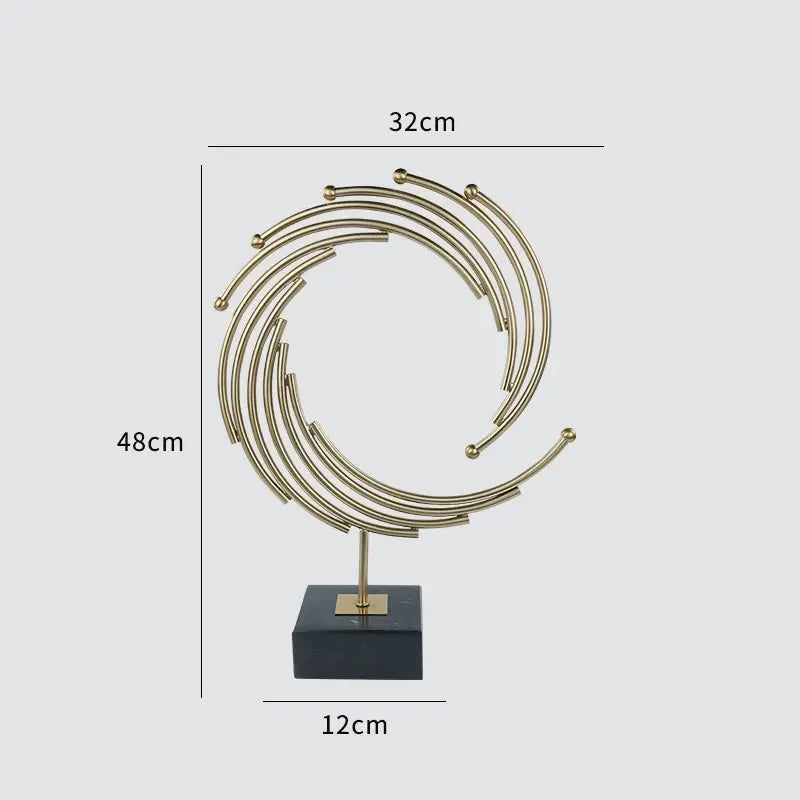Golden Harmony Orbit Sculptures