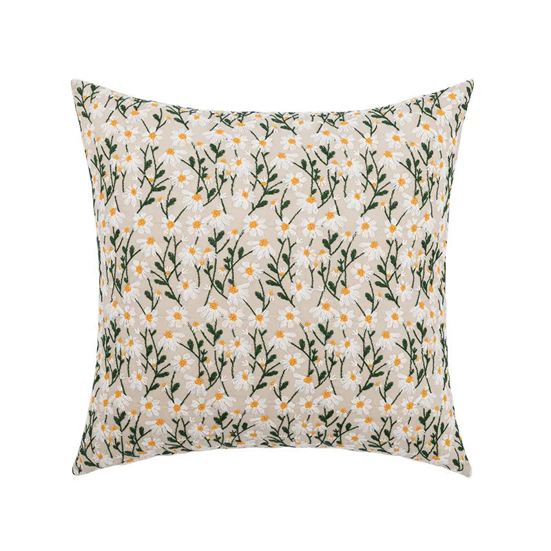 BUYNOW Hoop Flover Tufted Polka Dot Floret Embroidery Pillowcase Bohemian Living Room Sofa Cushion Cover HomeParty Bedroom Decor