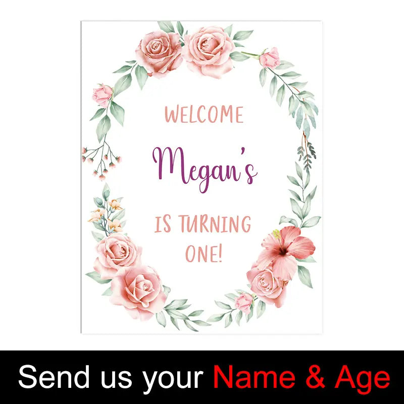 Custom Baby Shower Welcome Sign Board Mosaic Customized Personalized Welcome Baby Shower Sign for Baby Shower Birthday Decoratio