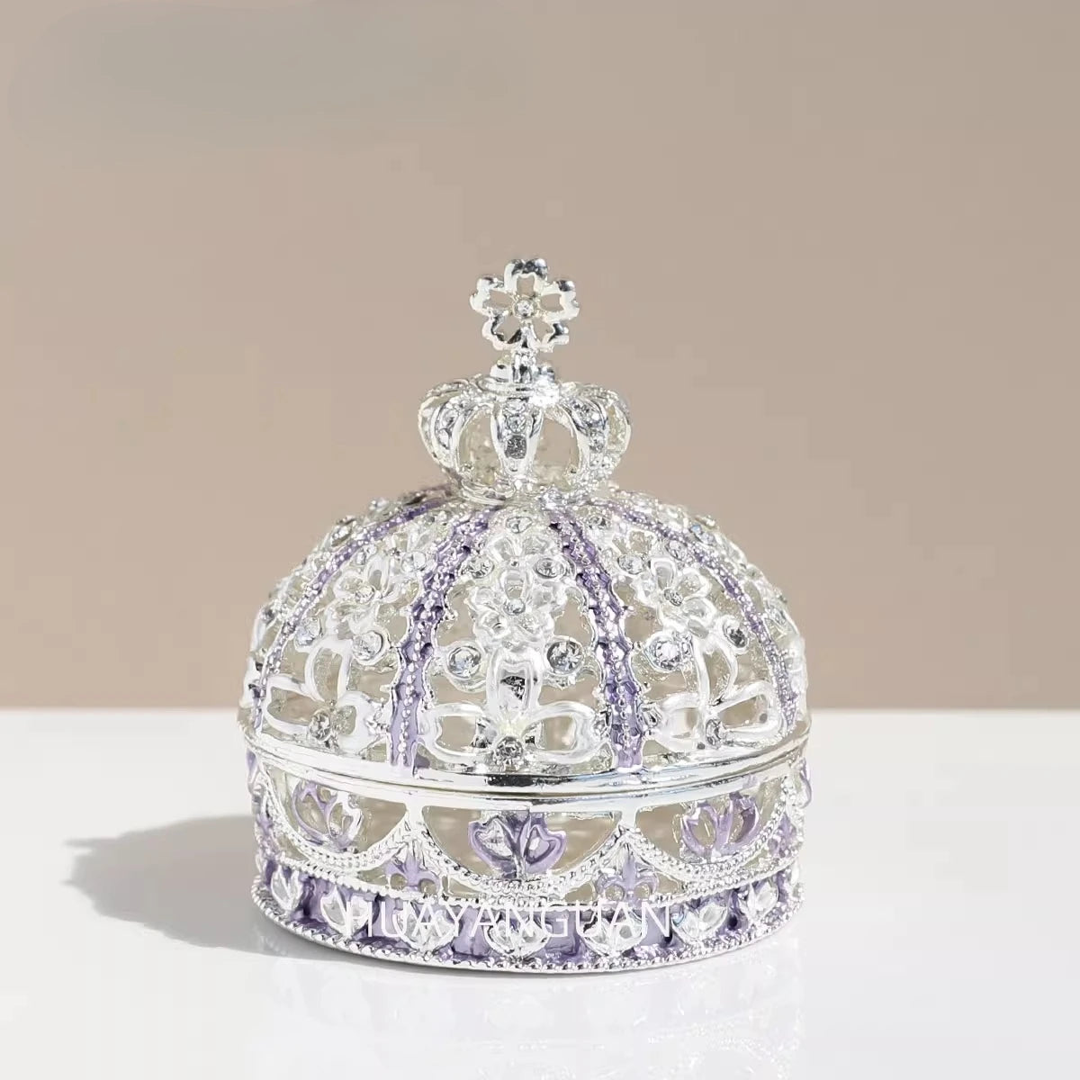 European Creative Jewelry Box Crown Ring Holder Wedding Proposal Gift for Women Earrings Necklace Storage