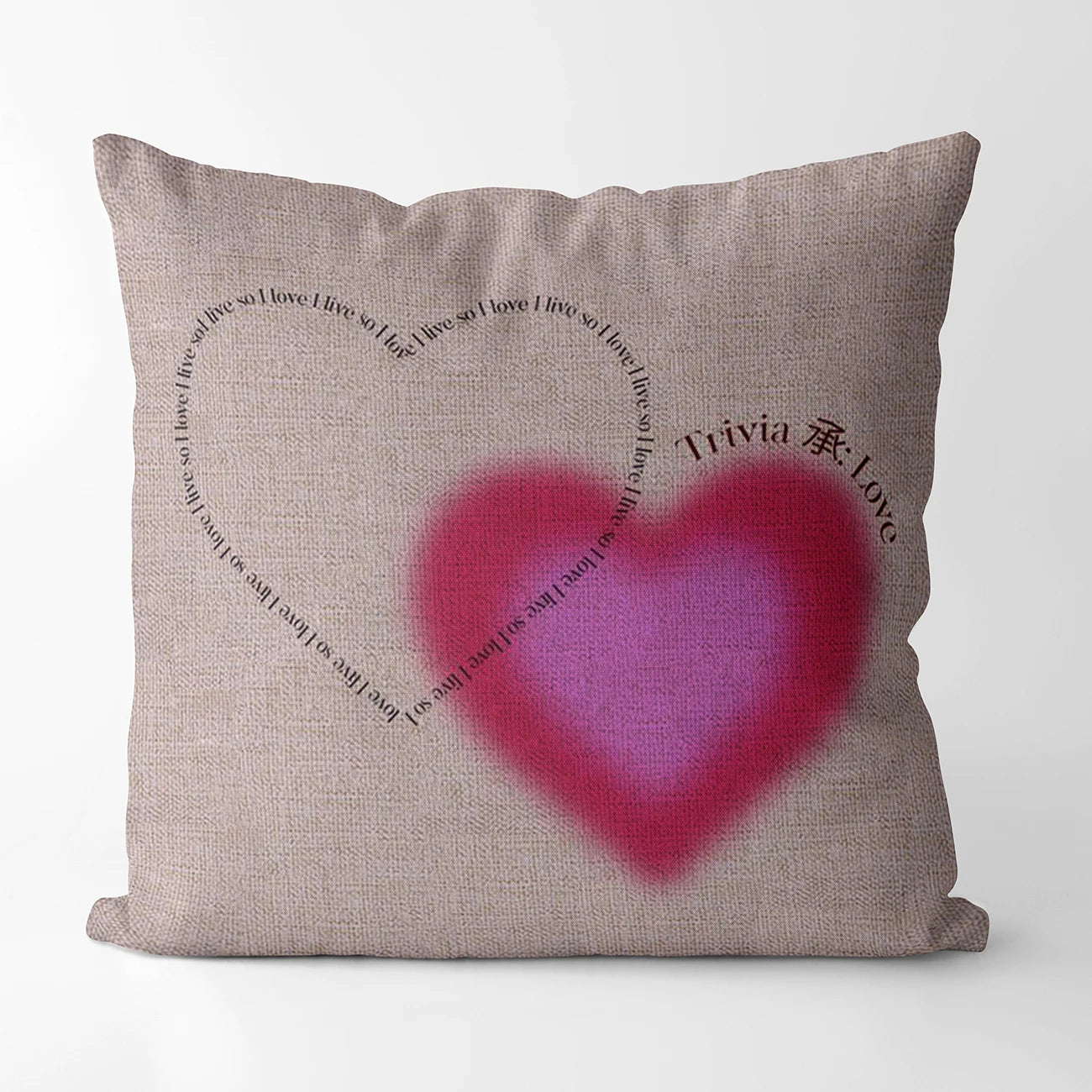 Vintage Pink Square Custom Made Cushion Cover Adult Children Customize Pillowcase Home Housewarming Birthday Gifts