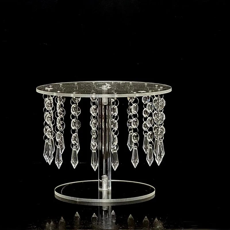 Acrylic Cake Stand Wedding Table Centerpiece Cup Cake Display Shelf Crystal Road Lead For Event Party Decoration