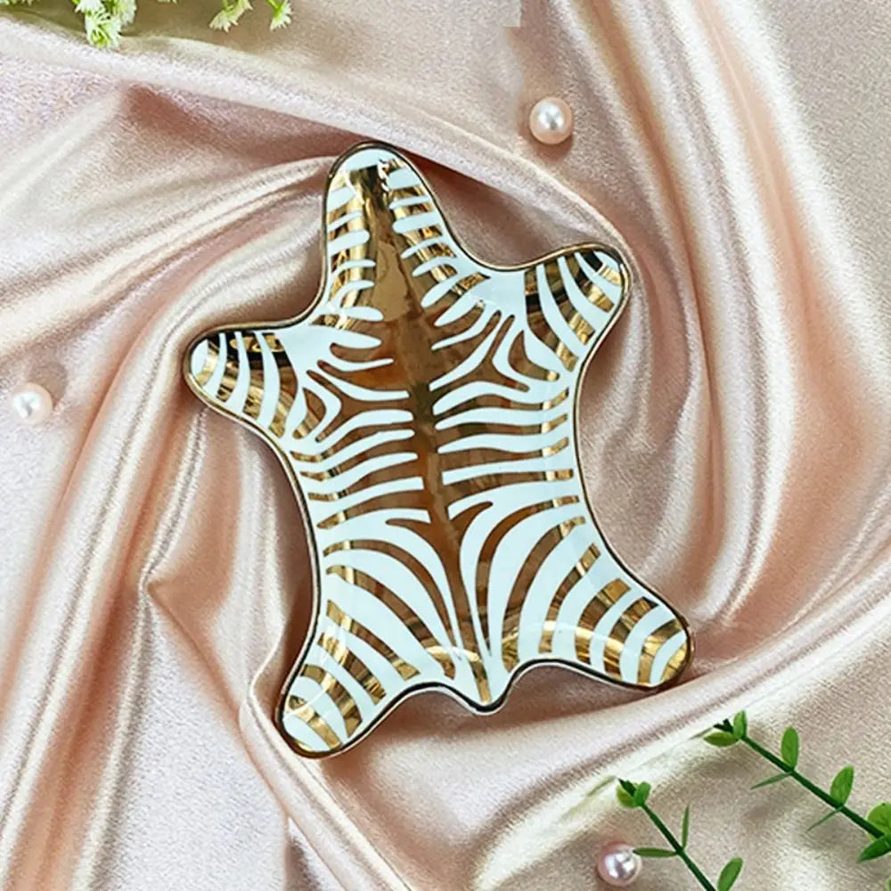 Ceramic Jewelry Tray Creative Portable Bathroom Storage Tray Simple Multi-Function Storage Plate Cosmetics