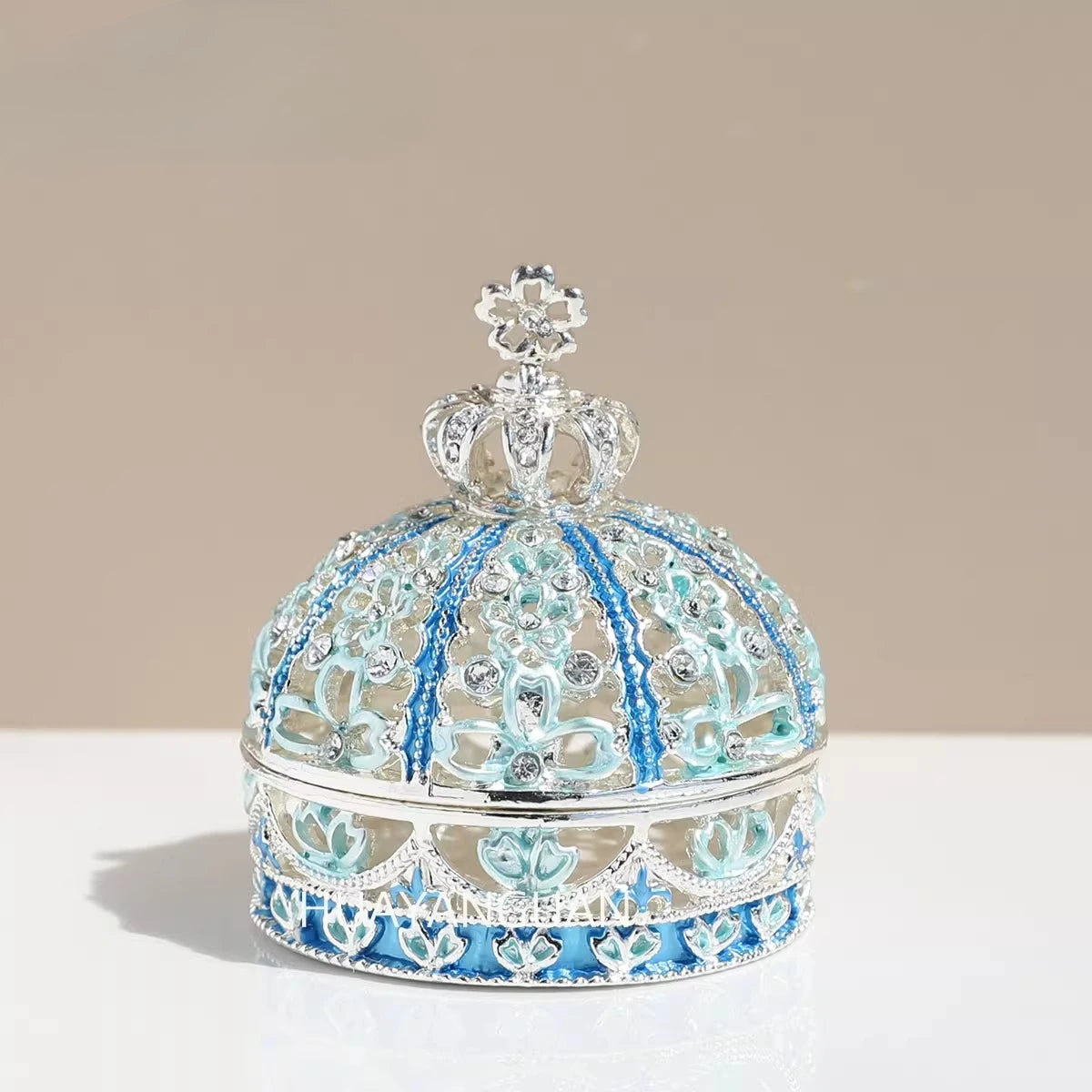 European Creative Jewelry Box Crown Ring Holder Wedding Proposal Gift for Women Earrings Necklace Storage
