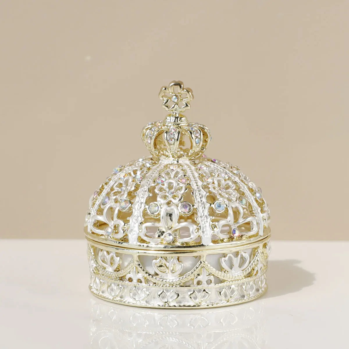 European Creative Jewelry Box Crown Ring Holder Wedding Proposal Gift for Women Earrings Necklace Storage