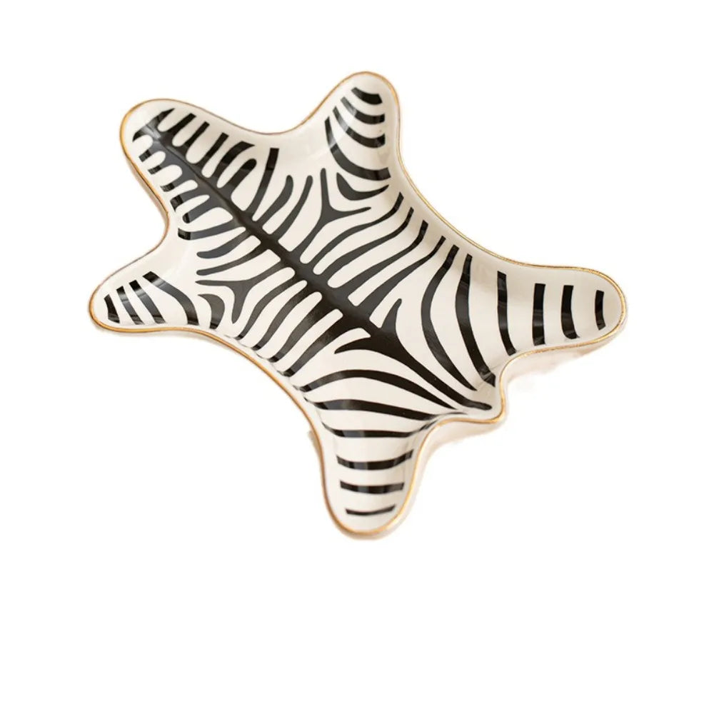 Home Decoration Ceramic Jewelry Tray Creative Simple Bathroom Storage Tray Multi-Function Portable Storage Plate Food