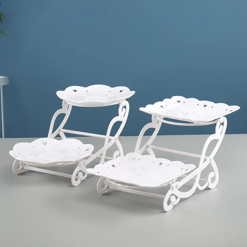 European Style Cake Stand Display Rack Fruit Plate Cupcake Tray Birthday Party Wedding Dessert Table Decorations Desktop Holder