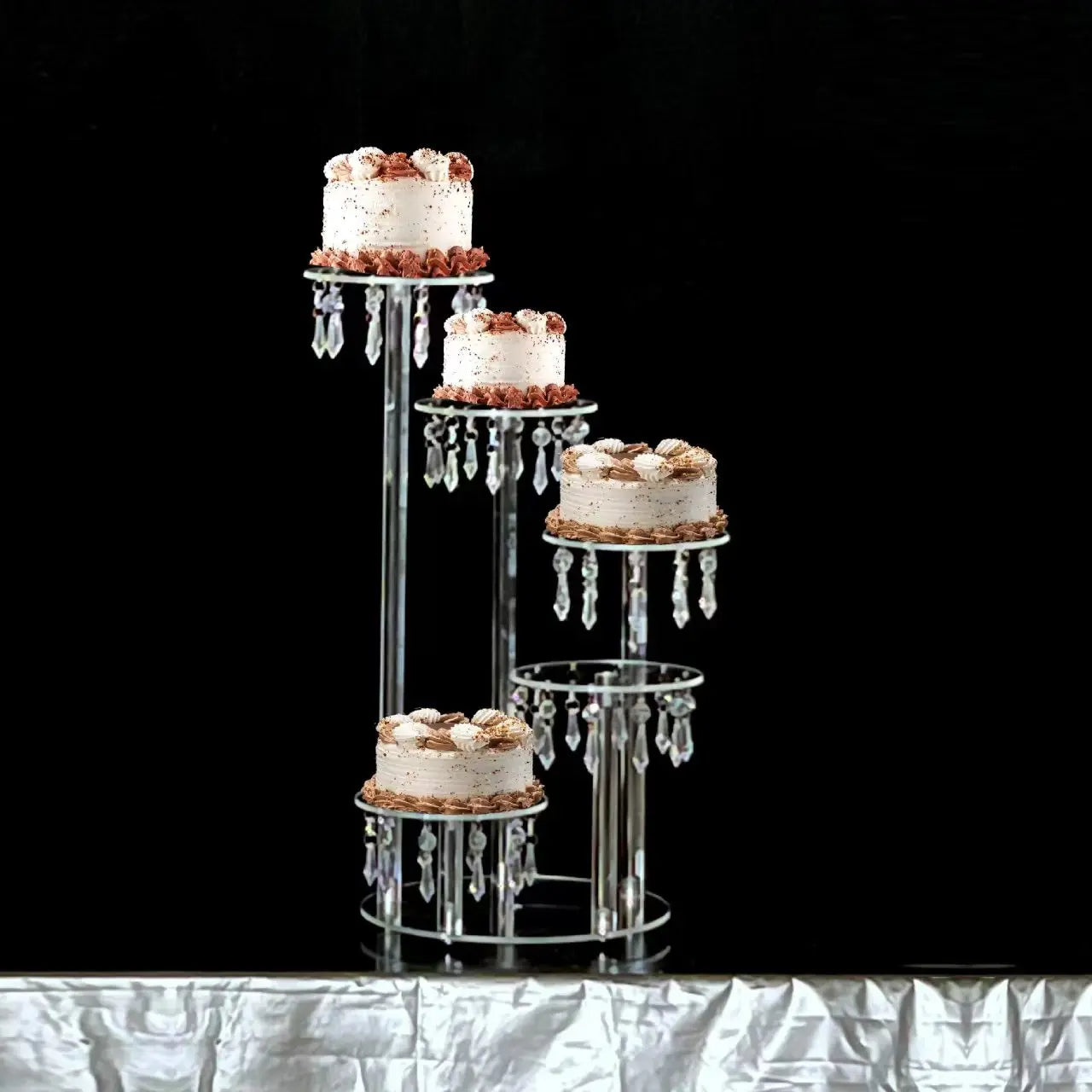 Table Wedding Rotating Acrylic Cake Stand Dessert Display For Birthday Party Decors