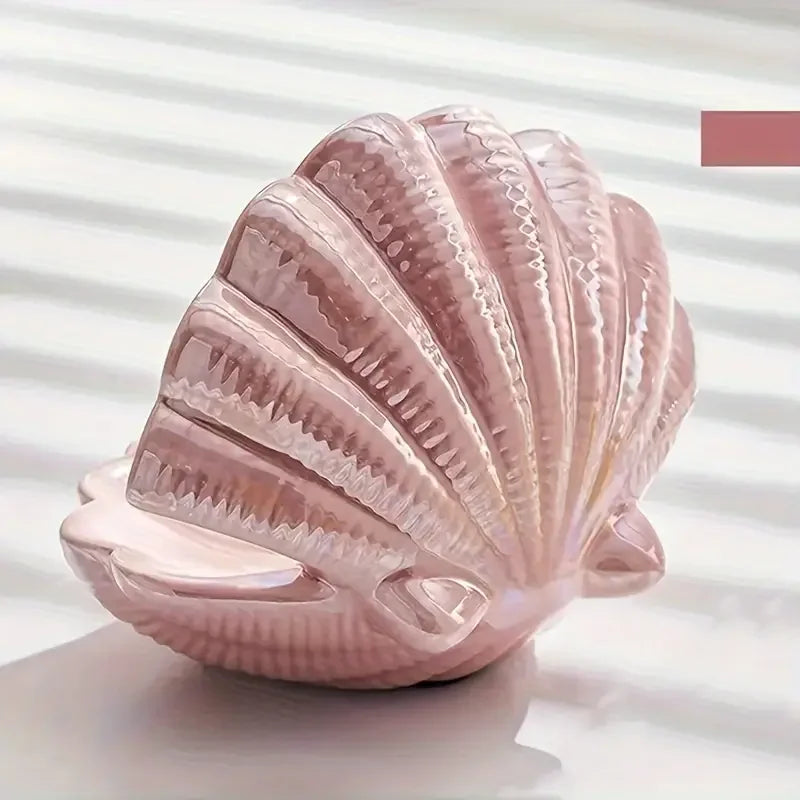 Creative Mini Ceramic Shell Jewelry Storage Tray Jewelry Necklace Display Desktop Jewelry Birthday Gift for Friends