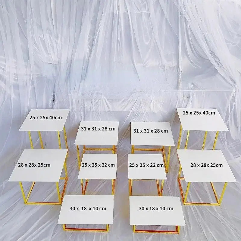 Wedding Dessert Table Display Rack Cake Stand Buffet Candy Bar Banquet Tea Break Props Stage Cupcake Juice Drinks Holder 12-26pc