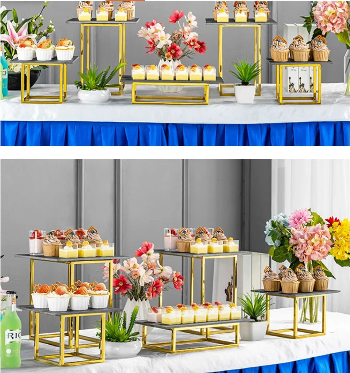 Wedding Dessert Table Display Rack Cake Stand Buffet Candy Bar Banquet Tea Break Props Stage Cupcake Juice Drinks Holder 12-26pc
