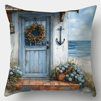 Ocean Theme Polyester PillowcaseSuitable for sofa car bedroom decorative cushion cover pillow cover