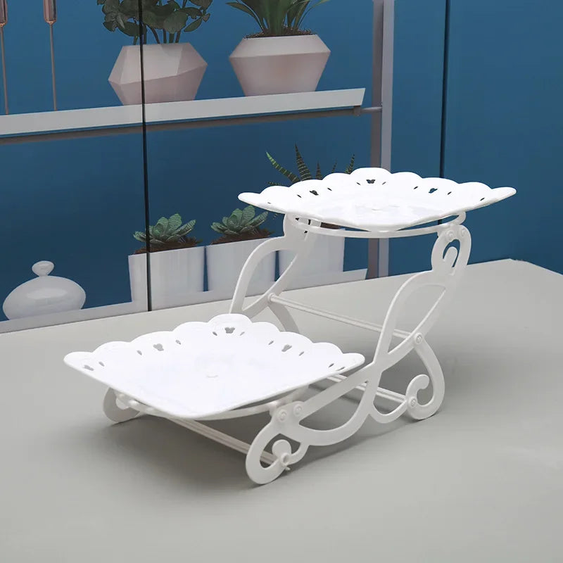 European Style Cake Stand Display Rack Fruit Plate Cupcake Tray Birthday Party Wedding Dessert Table Decorations Desktop Holder