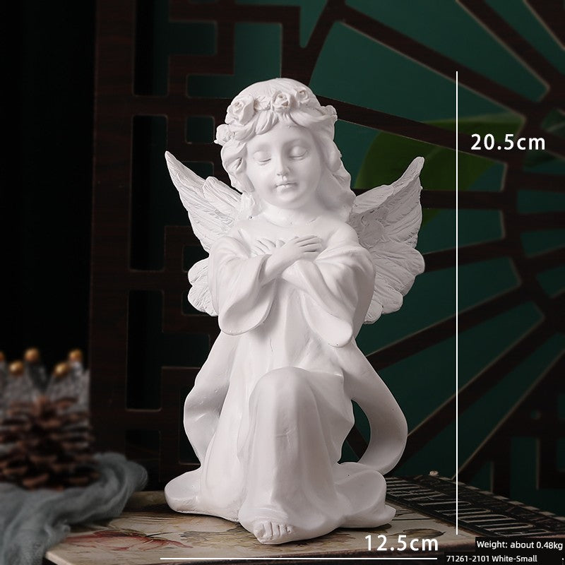 Angel Portrait Sculpture Resin Scandinavian Living Room Decoration
