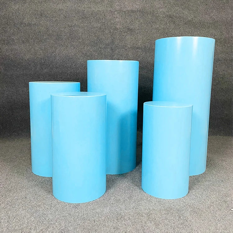 Cylinder Pedestal Plinth Cake Stand White Flower Column Dessert Table For Birthday Party Wedding Decoration