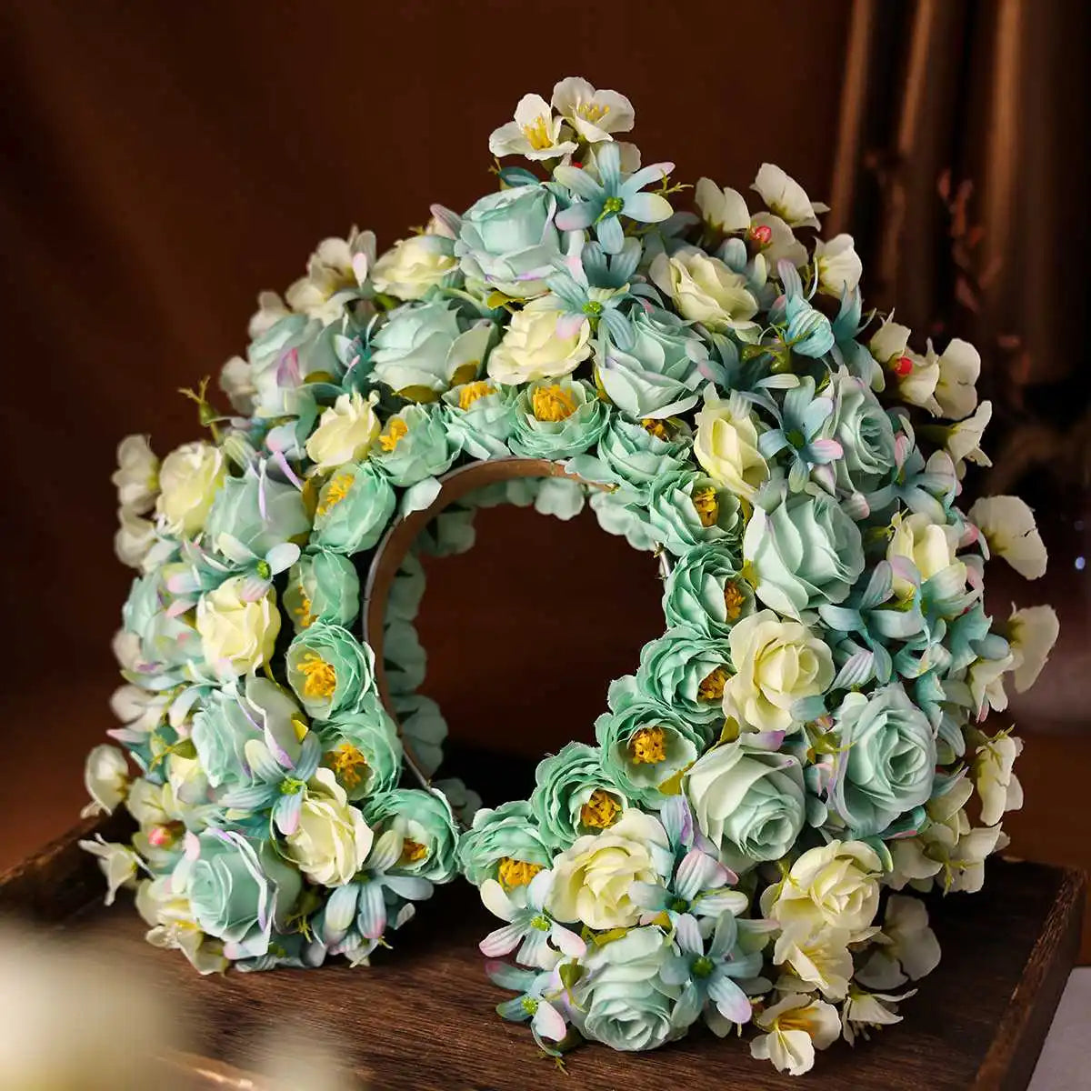 Women Girl Hair Accessories Headband Festival Big Flower Crown Wreath Decoration For The Hair Wedding Party Bride Headwear 