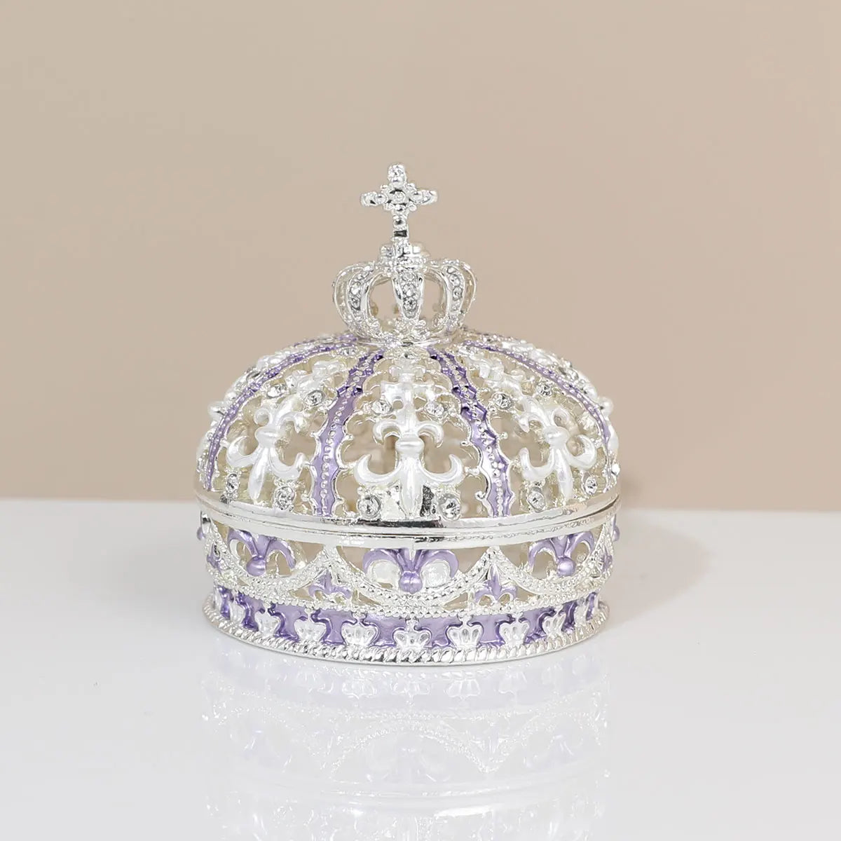 European Creative Jewelry Box Crown Ring Holder Wedding Proposal Gift for Women Earrings Necklace Storage