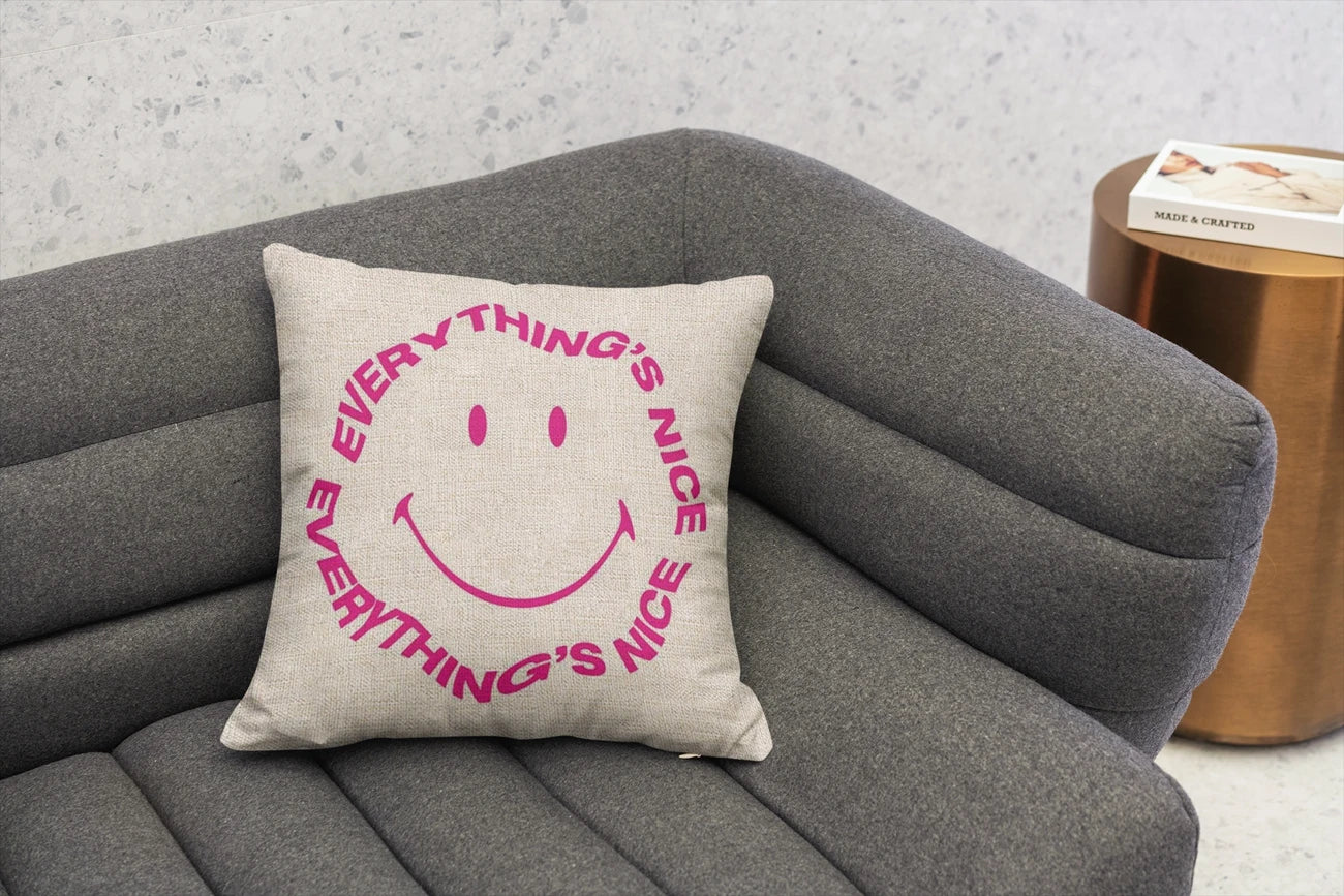 Vintage Pink Square Custom Made Cushion Cover Adult Children Customize Pillowcase Home Housewarming Birthday Gifts