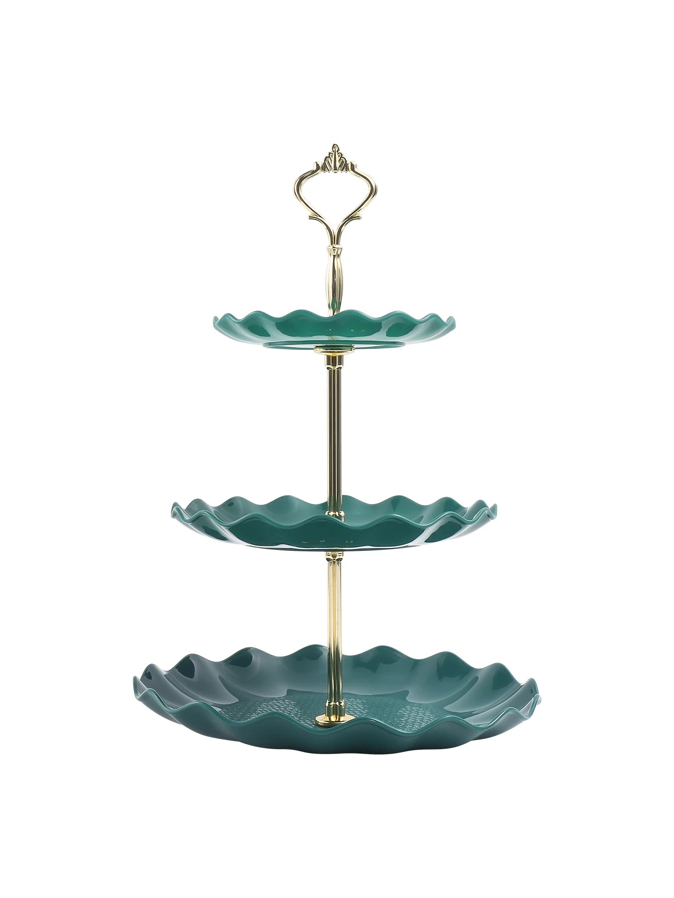 Double layer cake candy stand round wedding party fruit plate display home decoration tray table exquisite