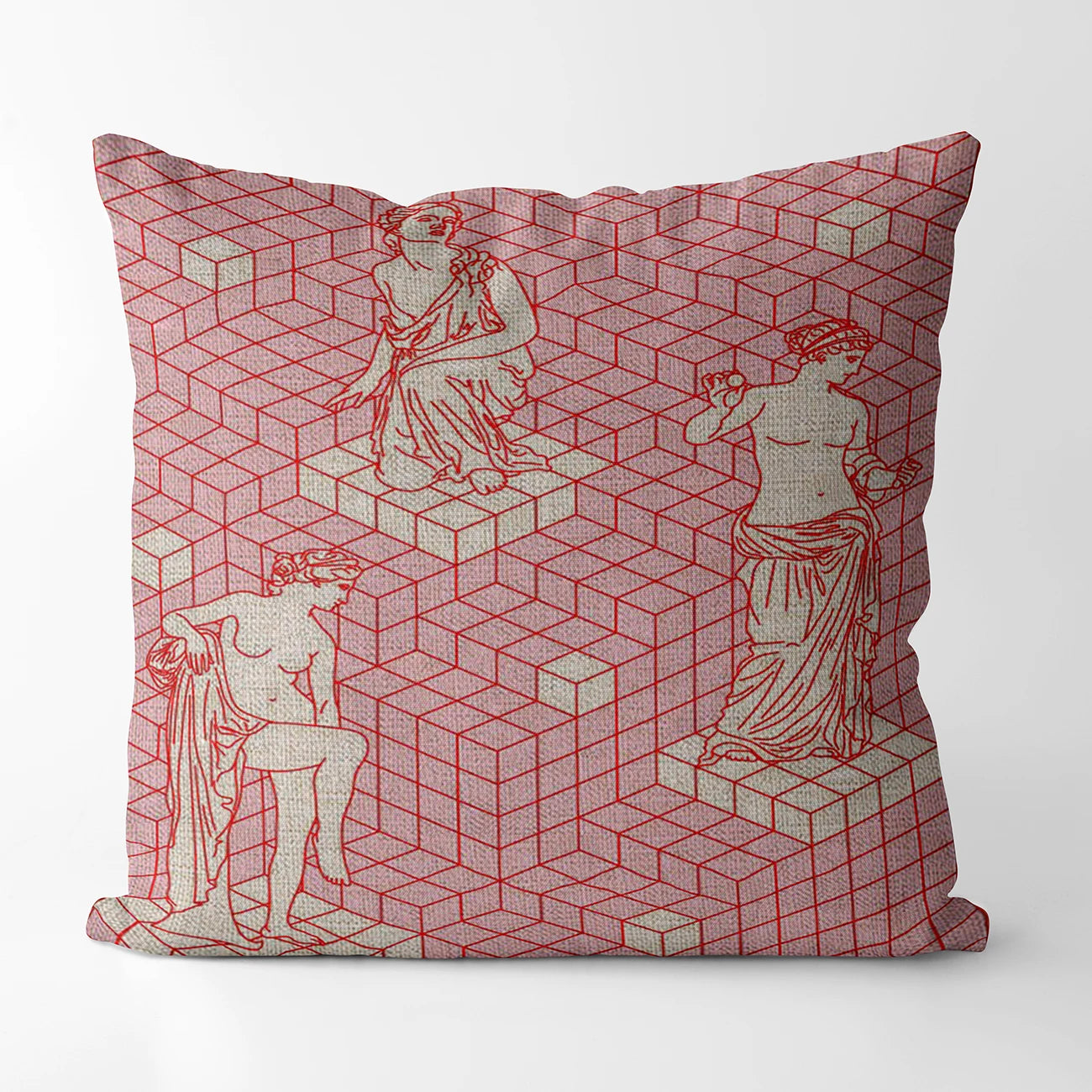 Vintage Pink Square Custom Made Cushion Cover Adult Children Customize Pillowcase Home Housewarming Birthday Gifts