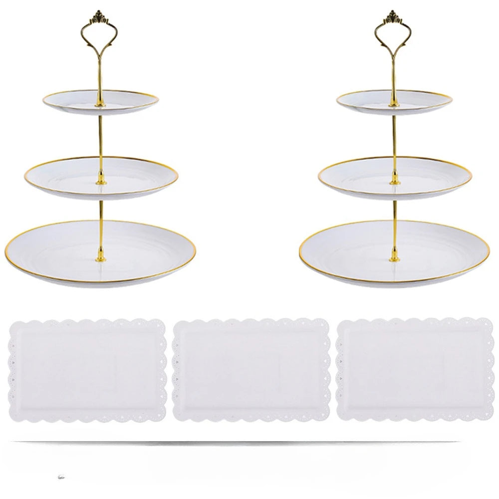 Dessert Table Display Set Cupcake Stand FOR Chocolate Candy Cake Fruit Cookie Tray For Wedding Birthday Baby Shower Tea Party