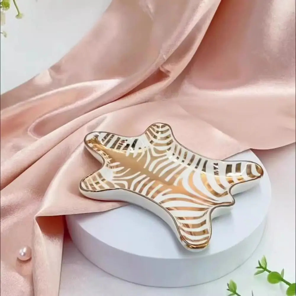 Ceramic Jewelry Tray Creative Portable Bathroom Storage Tray Simple Multi-Function Storage Plate Cosmetics