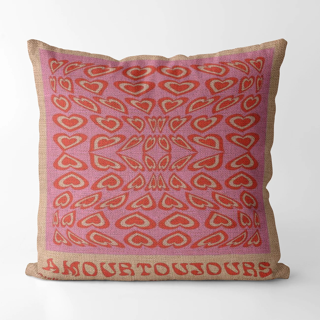 Vintage Pink Square Custom Made Cushion Cover Adult Children Customize Pillowcase Home Housewarming Birthday Gifts