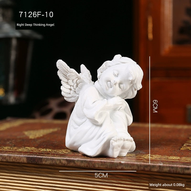 Angel Portrait Sculpture Resin Scandinavian Living Room Decoration