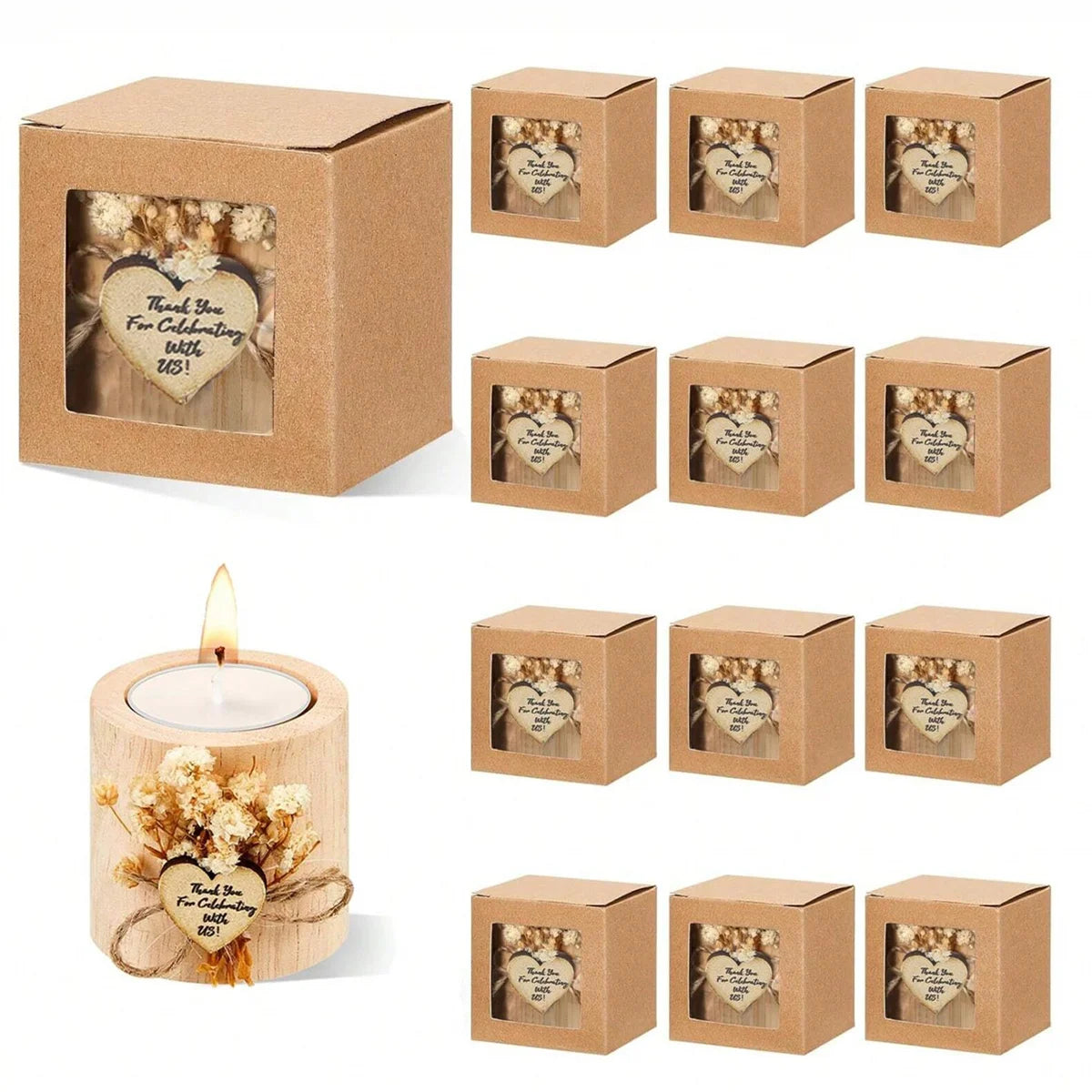 1/6pcs Wedding Party Gifts Candlesticks Bride Shower Gifts Candles Country Wedding Gifts Wedding Decoration Bride Gifts