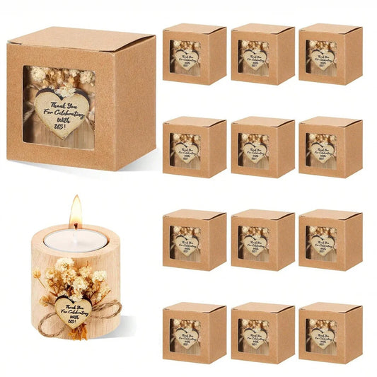 1/6pcs Wedding Party Gifts Candlesticks Bride Shower Gifts Candles Country Wedding Gifts Wedding Decoration Bride Gifts