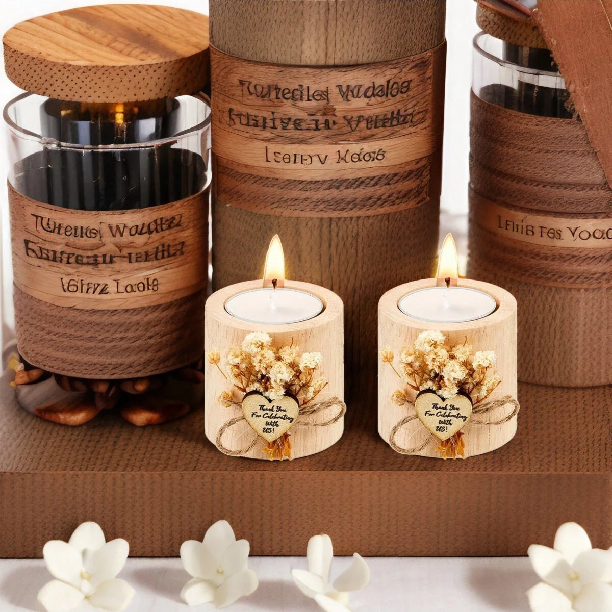 1/6pcs Wedding Party Gifts Candlesticks Bride Shower Gifts Candles Country Wedding Gifts Wedding Decoration Bride Gifts