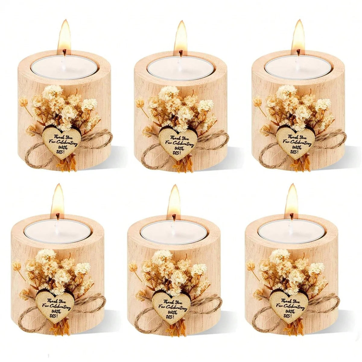 1/6pcs Wedding Party Gifts Candlesticks Bride Shower Gifts Candles Country Wedding Gifts Wedding Decoration Bride Gifts