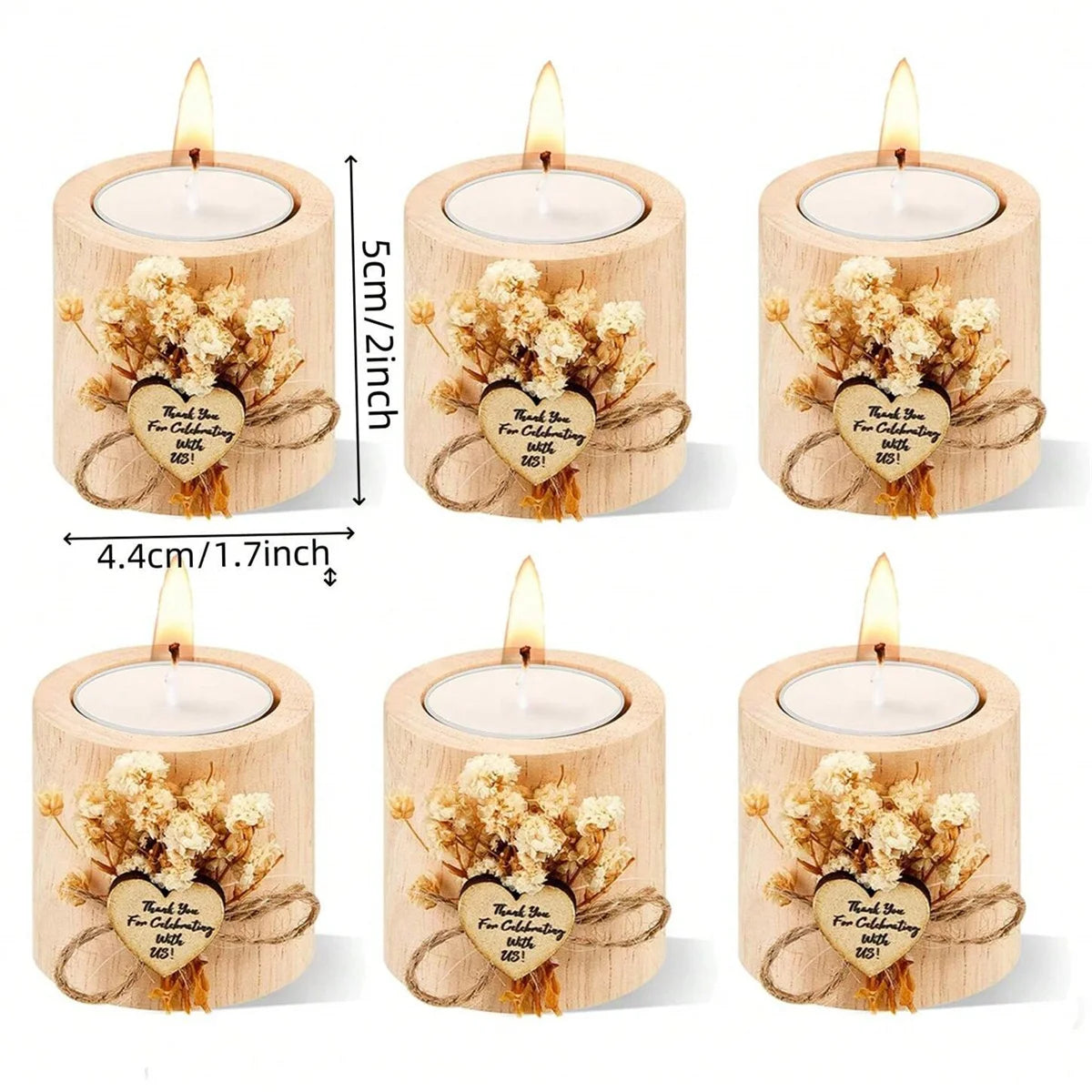 1/6pcs Wedding Party Gifts Candlesticks Bride Shower Gifts Candles Country Wedding Gifts Wedding Decoration Bride Gifts