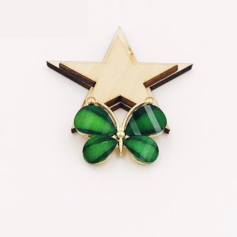 10PCS/Lot 2.2*2.8CM Resin Alloy Flatback Butterfly Button For DIY Clothing Applique Metal Wedding Embellishment Jewelry Craft