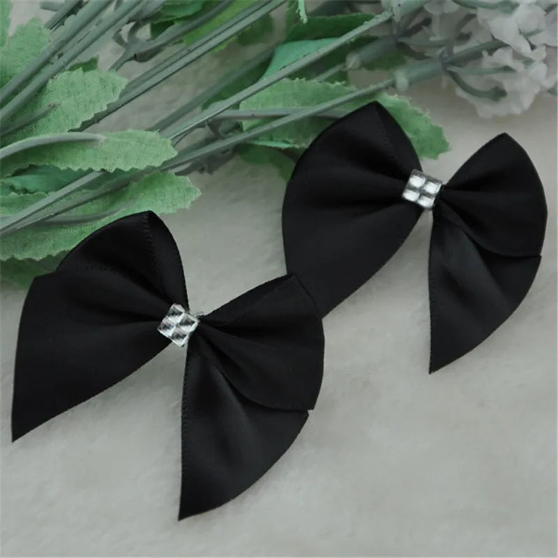 20PC Ribbon Bows Flower the Rhinestone Appliques Sewing Craft Lots U pick A227