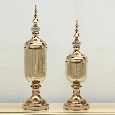 Glass Vase Set Crystal Ornaments, Modern Minimalist, American Flower Arrangement, Dining Table Living Room House Home Decoration