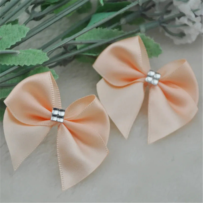20PC Ribbon Bows Flower the Rhinestone Appliques Sewing Craft Lots U pick A227