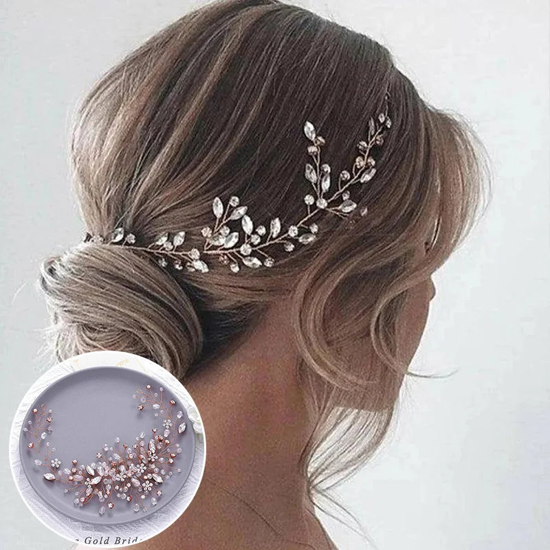 Crystal Wedding Hair Combs Miraculous Women Headbands Accessories Flower Bridal Headpiece Clip Bride Jewelry Gift