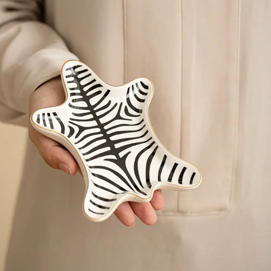 Ceramic Jewelry Tray Creative Portable Bathroom Storage Tray Simple Multi-Function Storage Plate Cosmetics