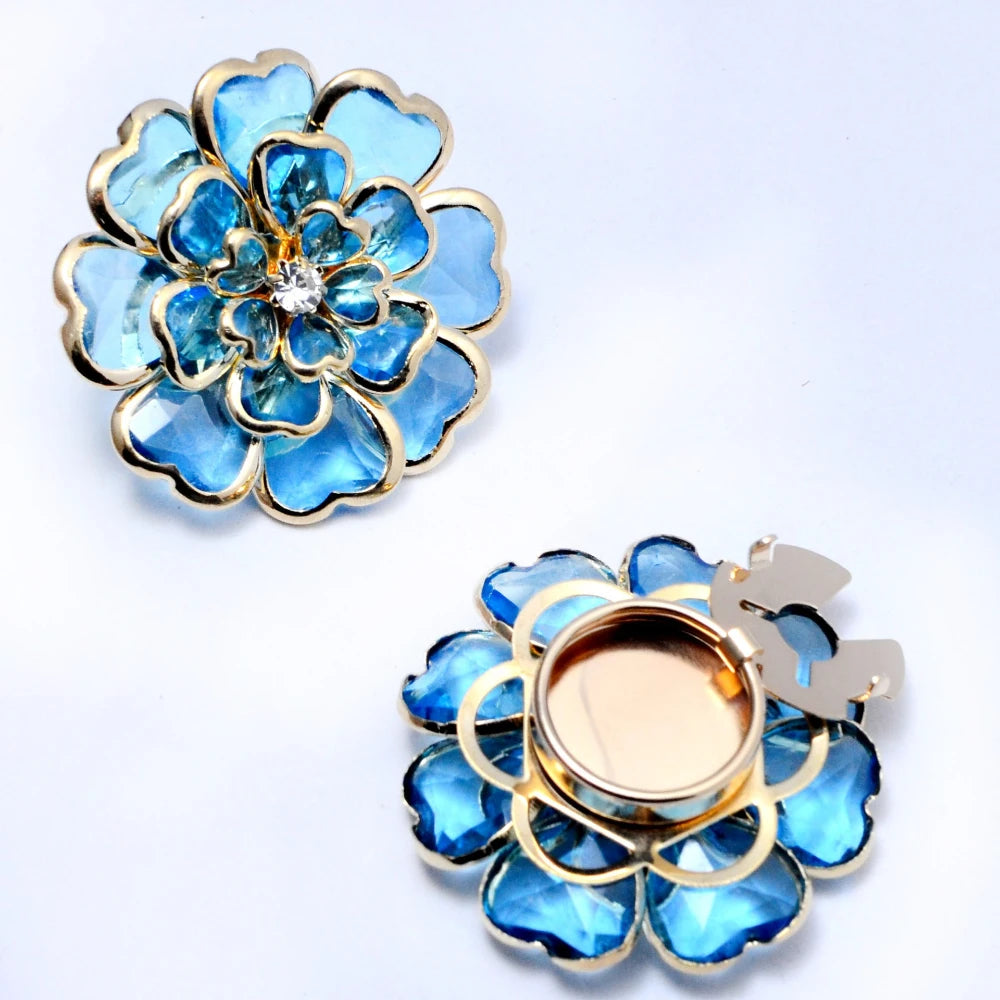 2pcs Korean Style Camellia Enamel Button Cover Cufflinks for woman Men Shirt  Alloy High-end Accessories